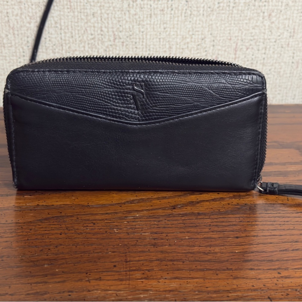 Black Textured Leather Wallet